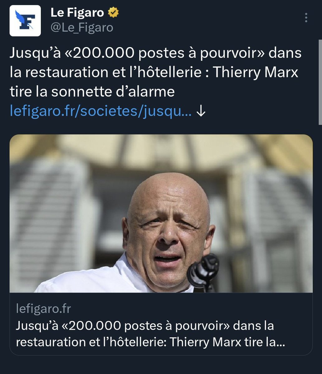 Son blaz a déjà assez fait de mal au monde, ce serait bien qu'il n'aide pas non plus à détruire la France, merci bien. 
#ThierryMarx