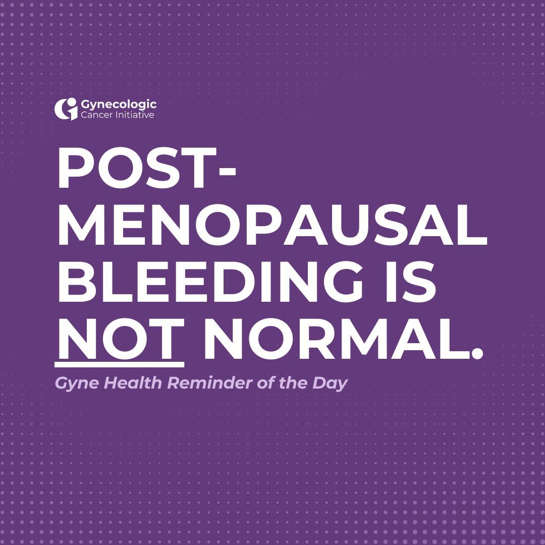 Post-menopausal bleeding is often due to benign gynecologic conditions. However, it should still be investigated urgently as the main symptom of #uterinecancer.

If you are experiencing post-menopausal bleeding, please see your healthcare provider for further investigation.