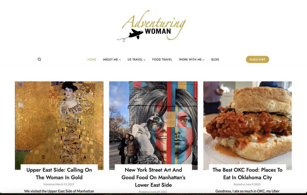 Hey #traveltribe! I'm thrilled to announce my upgraded website is live AT LAST. I hope you'll take a look over at AdventuringWoman.com. Thanks a million for all your support. ❤️😘❤️ @TravelFoodiesTV @MadHattersNYC @JulesHalvy @mamaO_GO @suziday123 @LiveaMemory @SonjaSwissLife