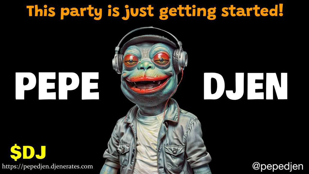 Moon_Djen's tweet image. Be early to join, don’t lag behind, @pepedjen’s rocket, we’re all aligned!🚀Diamond hands 💎👐grip the throttle tight, as we soar toward the Moon’s silver light🌝🌟🎵
pepedjen.djenerates.com 🐸🎧 
#memecoin #pepedjen #Memecoin2024 #CryptoGems #diamondhands