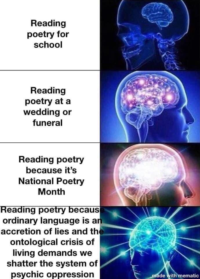Time for my annual National Poetry Month meme