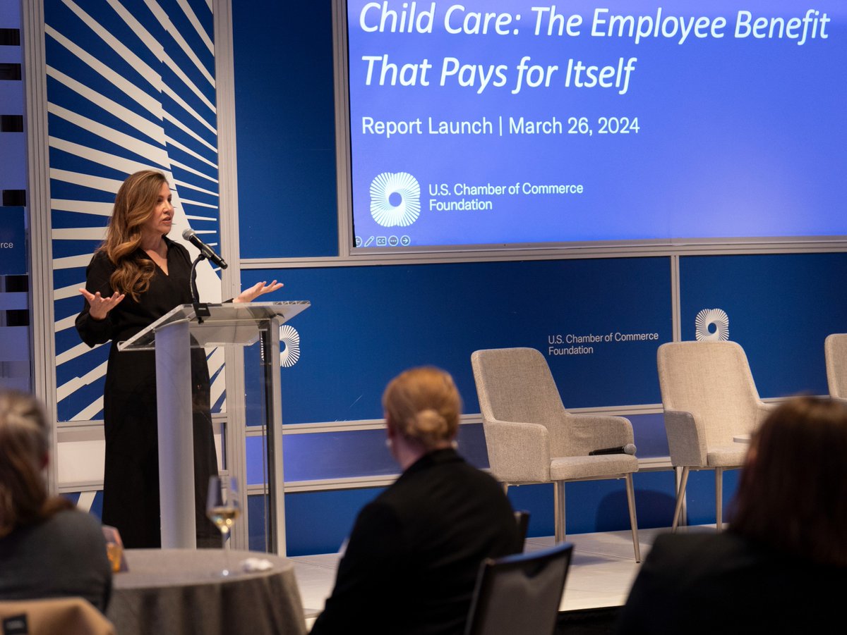 We were honored to host the launch event for 'The Employee Benefit that Pays for Itself,' a new report by @MomsFirstUS and @BCG demonstrating the positive return on investment (up to 425%!) of childcare benefits across 5 different U.S. companies. #ChildcarePaysForItself