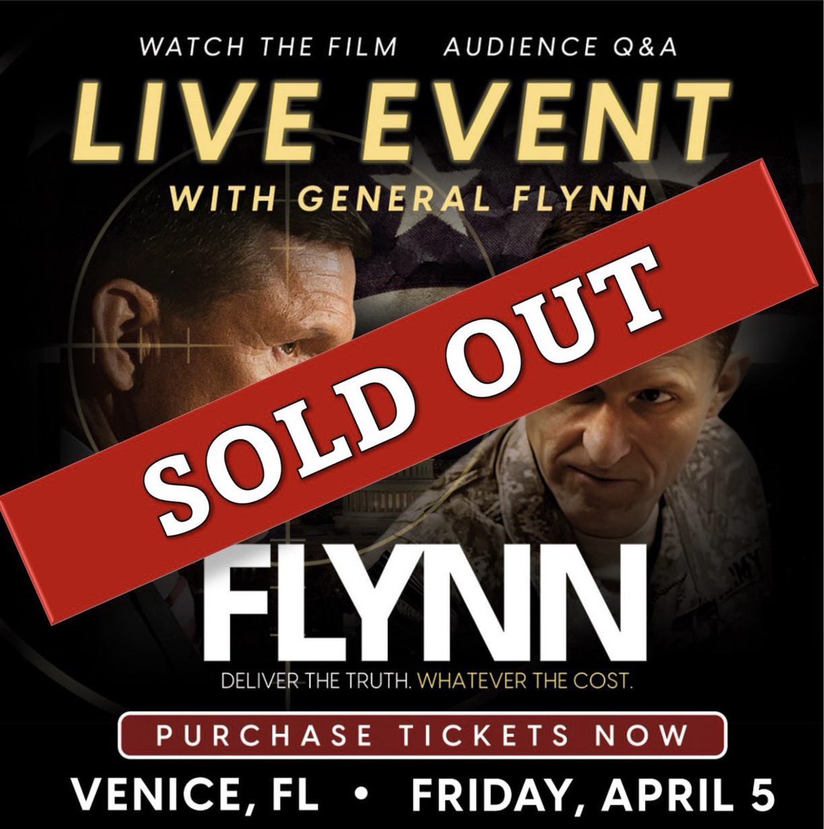 If you missed getting tickets for the Venice Showing, We still have a few tickets remaining for Winterhaven, FL the following day! flynnmovie.com/showing/flynn-…