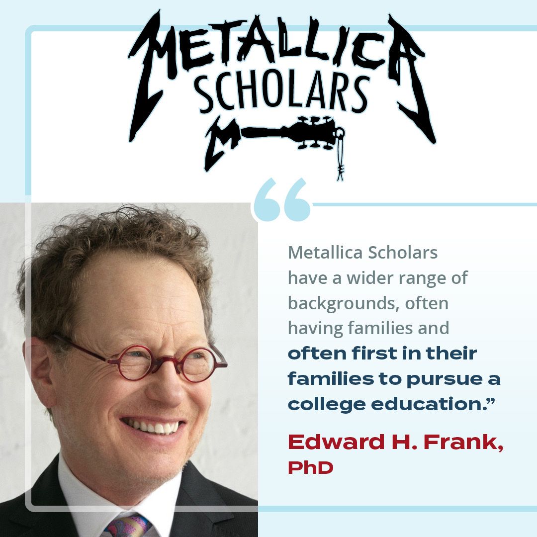 AWMHFoundation's tweet image. Nothing to fool about here… our Executive Director Emeritus, Dr. Ed Frank, was the keynote speaker at @SaltLakeCC’s Annual Scholarship Luncheon last month. He shared a bit about our diverse #MetallicaScholars student body, a major reason for our program’s success. (1/2)
