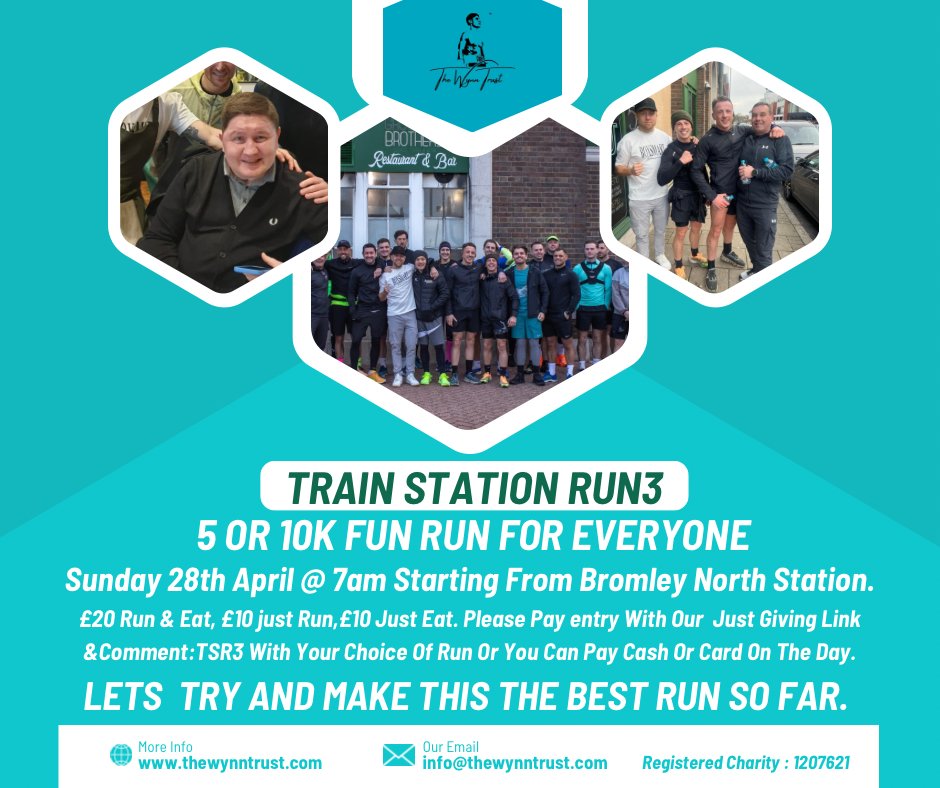 28th march <a href="/7am/">7am</a> starts at bromley north station. 5 or 10k food or not. but lets make this the biggest and best run so far. please all share and support if you can.
