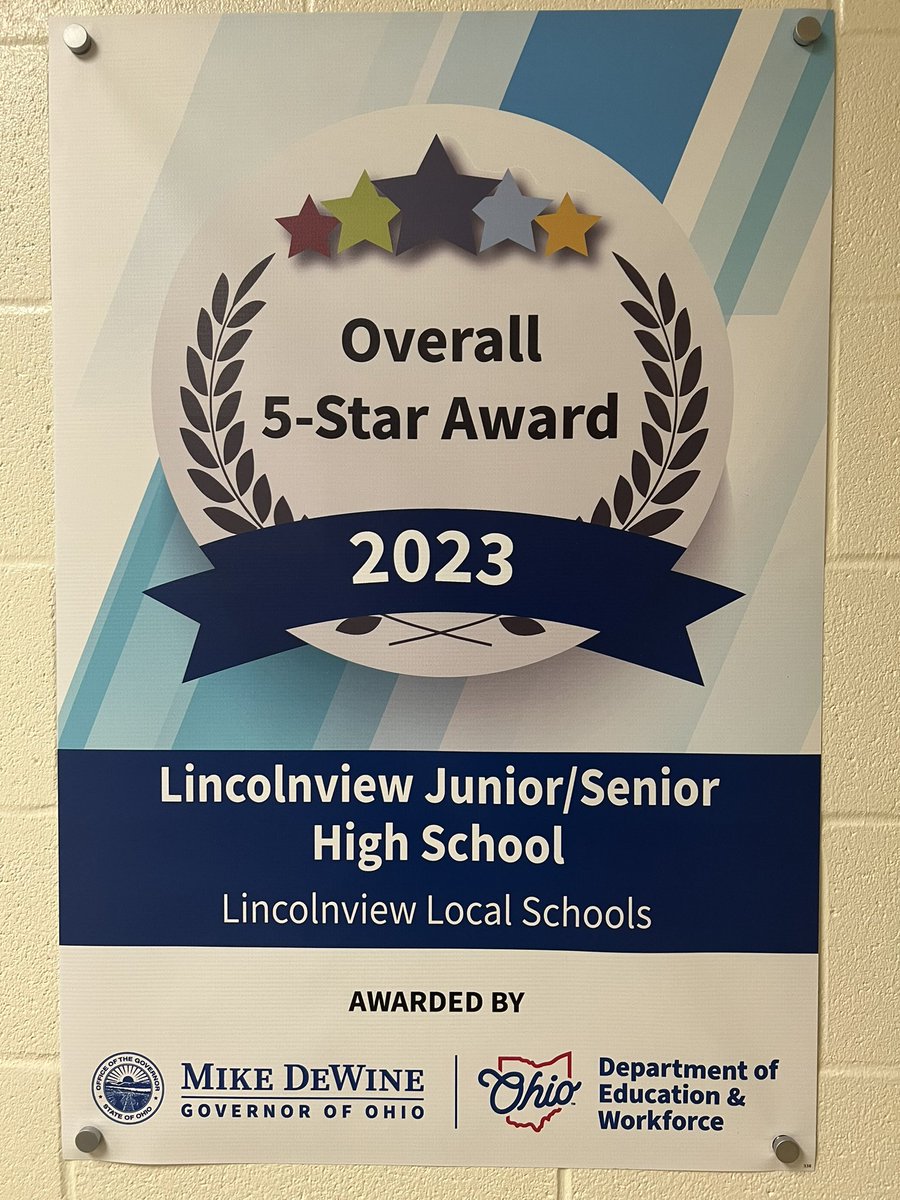 Our Jr. High and High School building earned a 5-Star Award! 

This award recognizes the devoted teachers &amp; staff who constantly go above and beyond, ensuring that all students receive exceptional learning and instruction.