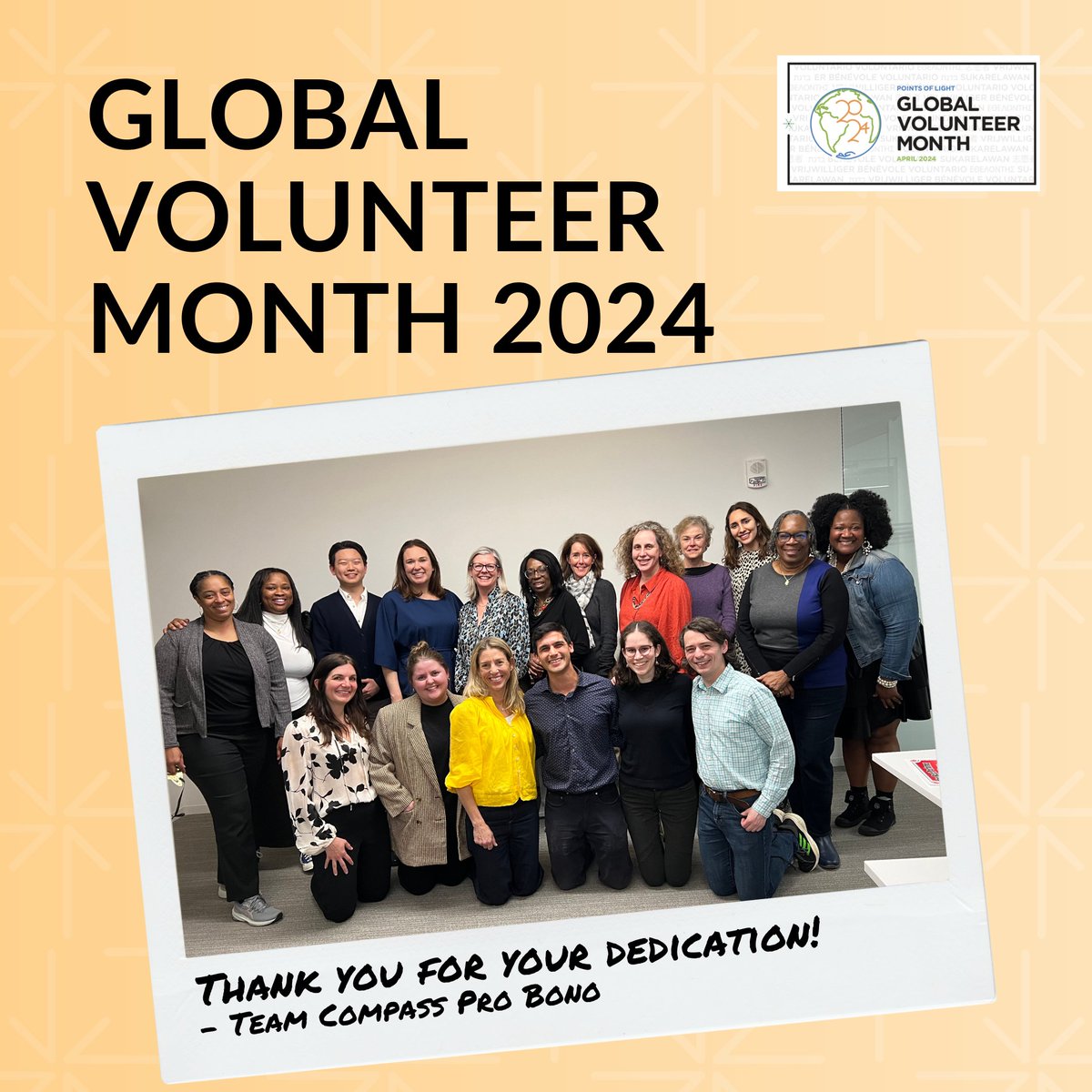 Happy #GlobalVolunteerMonth! This month we're especially excited to celebrate and shout out our inspiring volunteers. Since 2001, our volunteers have donated tens of thousands of hours towards supporting local nonprofits. @PointsofLight