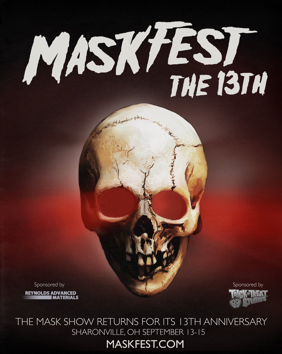 THE mask show is back for its 13th anniversary! Mask-Fest takes Cincinnati, OH (September 13-15) at the Sharonville Convention Center, in association with HorrorHound Weekend! maskfest.com