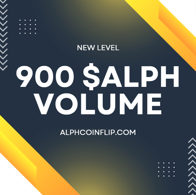 ALPHCoinflip's tweet photo. 🚨 NEW LEVEL

🤝 We reached 900 $ALPH volume on https://t.co/Ildk5htabc

Thanks to everyone, this is just the beginning.

@alephium #Alephium https://t.co/mgVtv2GRjo