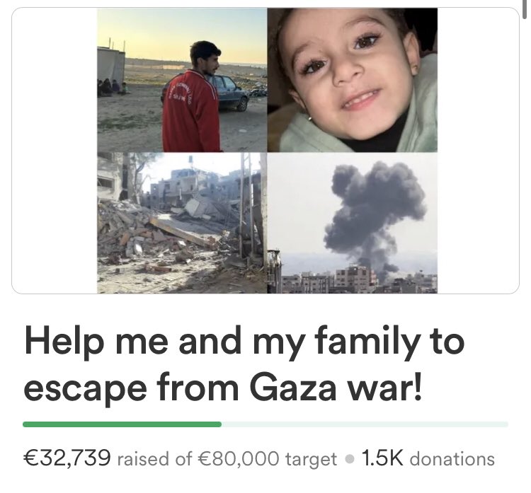 CAN WE GET THAER’S FAMILY TO 33k ASAP ‼️ this is a family of seven members in total who need our assistance, thaer used to be a radiologist and needs to evacuate his family including young children RT + DONATE 🇵🇸 @Tinshasi1 gofund.me/9d3d1ef4