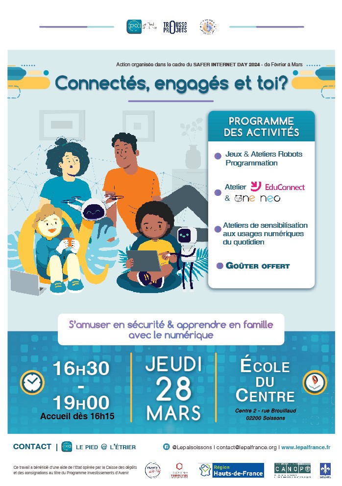 LePal_France's tweet image. @SaferInternet ℹ️ 79 parents et écoliers ont participé aux ateliers [#EduConnect | #Robotparty | #Cybersécurité] animés par la #TeamLePal, @policemunicipale et Professeu de l&apos;Ecole du Centre de Soissons. 
@education_gouv @AcAmiens  @TrousseAProjets @DSDEN_Aisne
@hautsdefrance