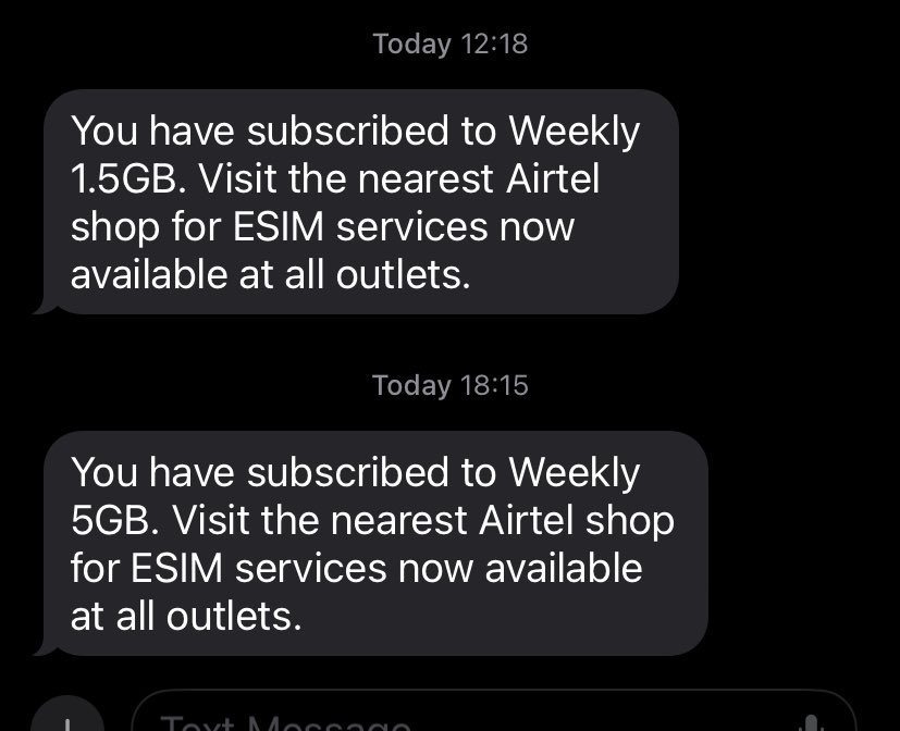 Dear <a href="/Airtel_Ug/">Airtel Uganda</a>,

As you can see in the screenshots, I’ve used over 51Gbs of data in the last one month. That’s over 100k in data. Today, I bought 1.5Gb that disappeared in hrs &amp; added u 5.5Gb to enjoy. 

Thank you for the good service 
#DataExhibitionTheft #DataTheftExhibition