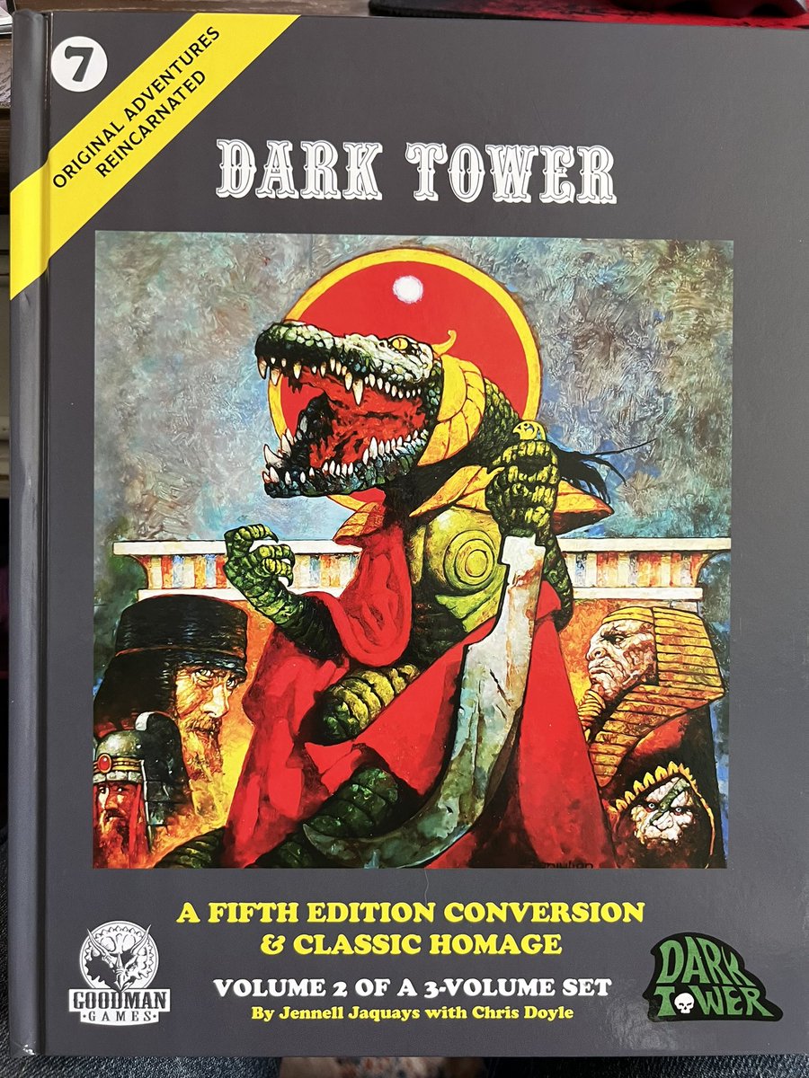 Every year for <a href="/GaryCon/">Gary Con</a>, I try to run 5e versions of classic adventures. This year it was Crypt of the Devil Lich. Next year is already chosen. I will be running Dark Tower by <a href="/JennellAllyn/">Jennell Allyn Jaquays</a> (Jaquays). Thanks @geekpreacher for helping us pay homage to those who have meant so much.