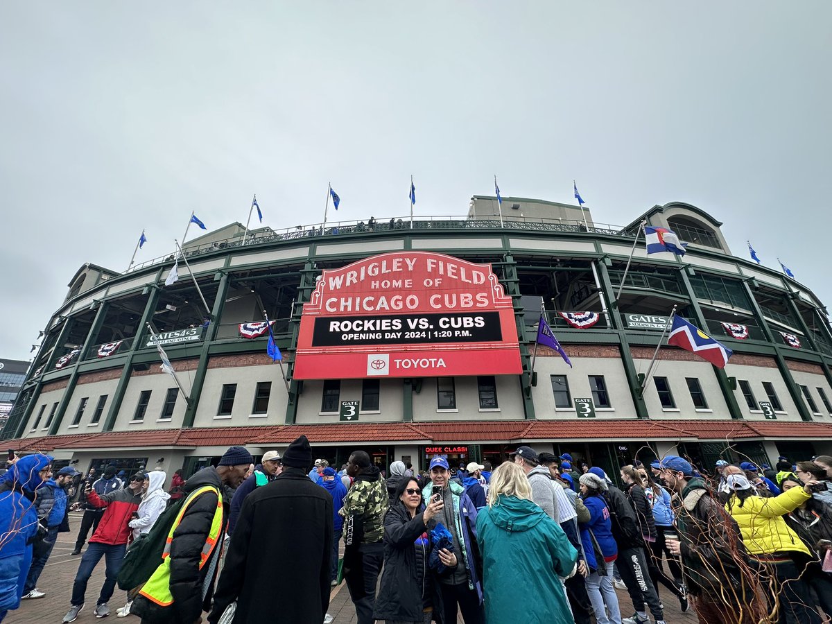 Going to Wrigley for the Cubs home opener between classes >>> We are so back.