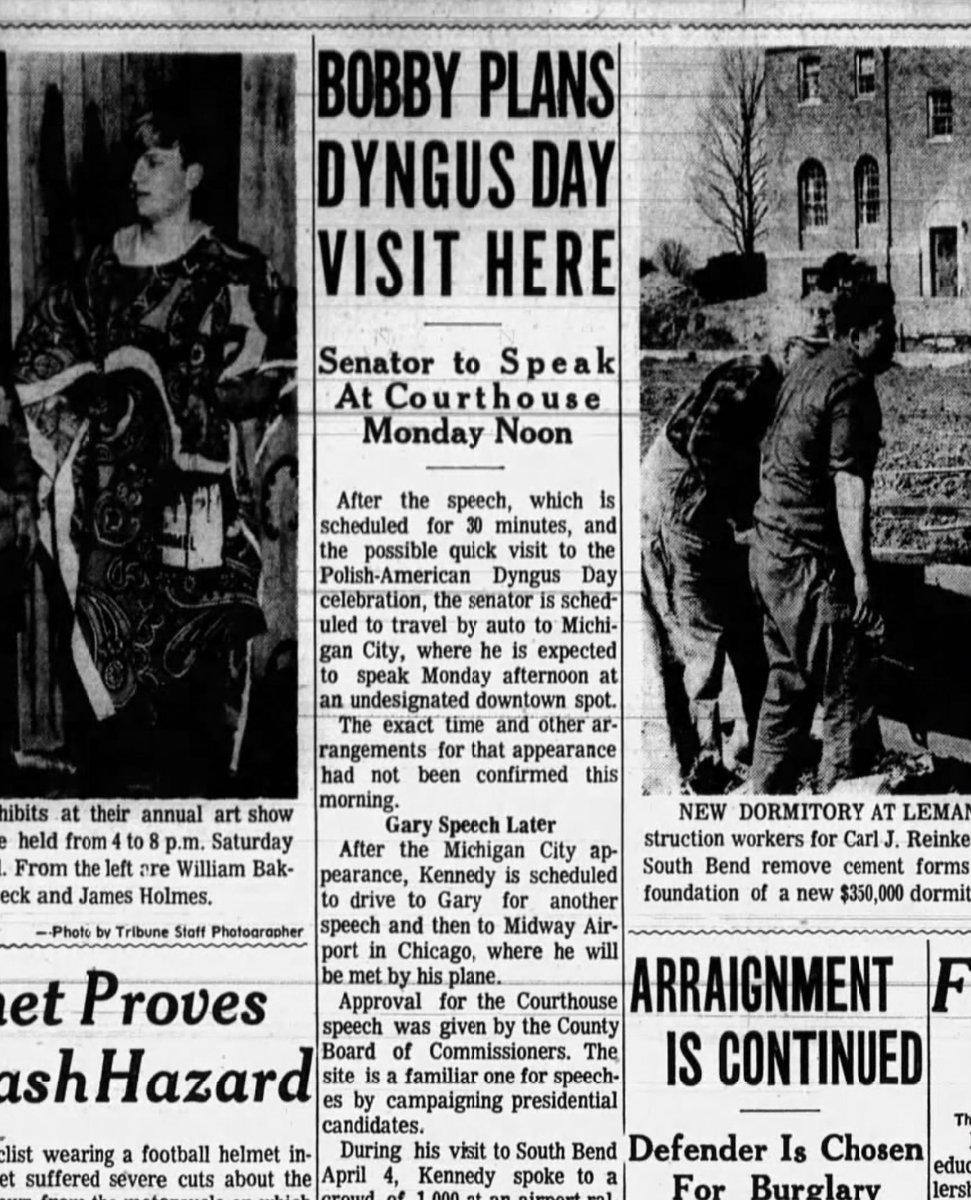 The town I grew up in Indiana celebrates the strangest holiday on Easter Monday - “Dyngus Day” - which consists mostly of politicians buying sausage & beer in an attempt to win favor of the large Eastern European population. Bobby Kennedy even showed up when he ran for President.