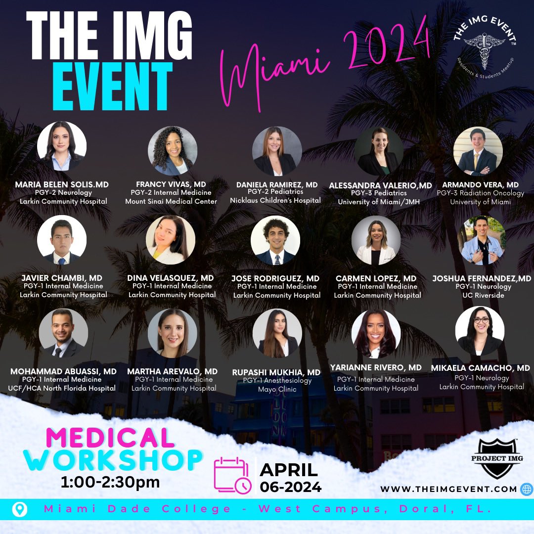 MEDICAL WORKSHOP resident panel CONFIRMED!!! 📣‼️🤩 This is getting real! Residents from different programs and hospitals are coming to share their experiences, advice, tips, and secrets on how they made it so that you can do it, too! 🔥🔥🔥 See you guys in 5 days!!!