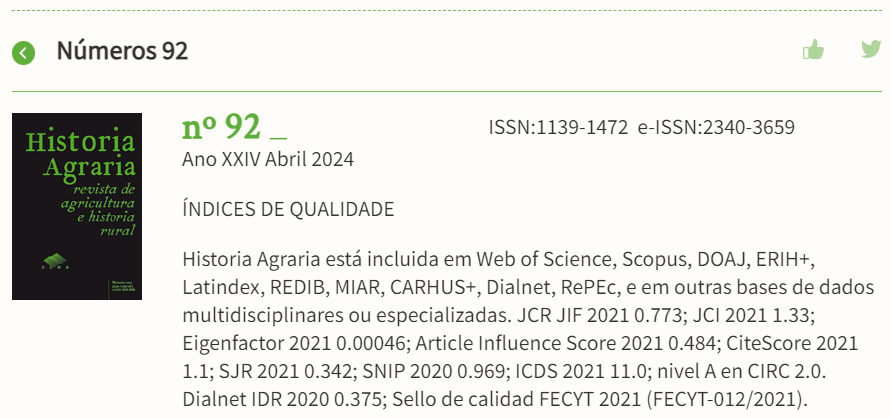 Revista Historia Agraria tweet media