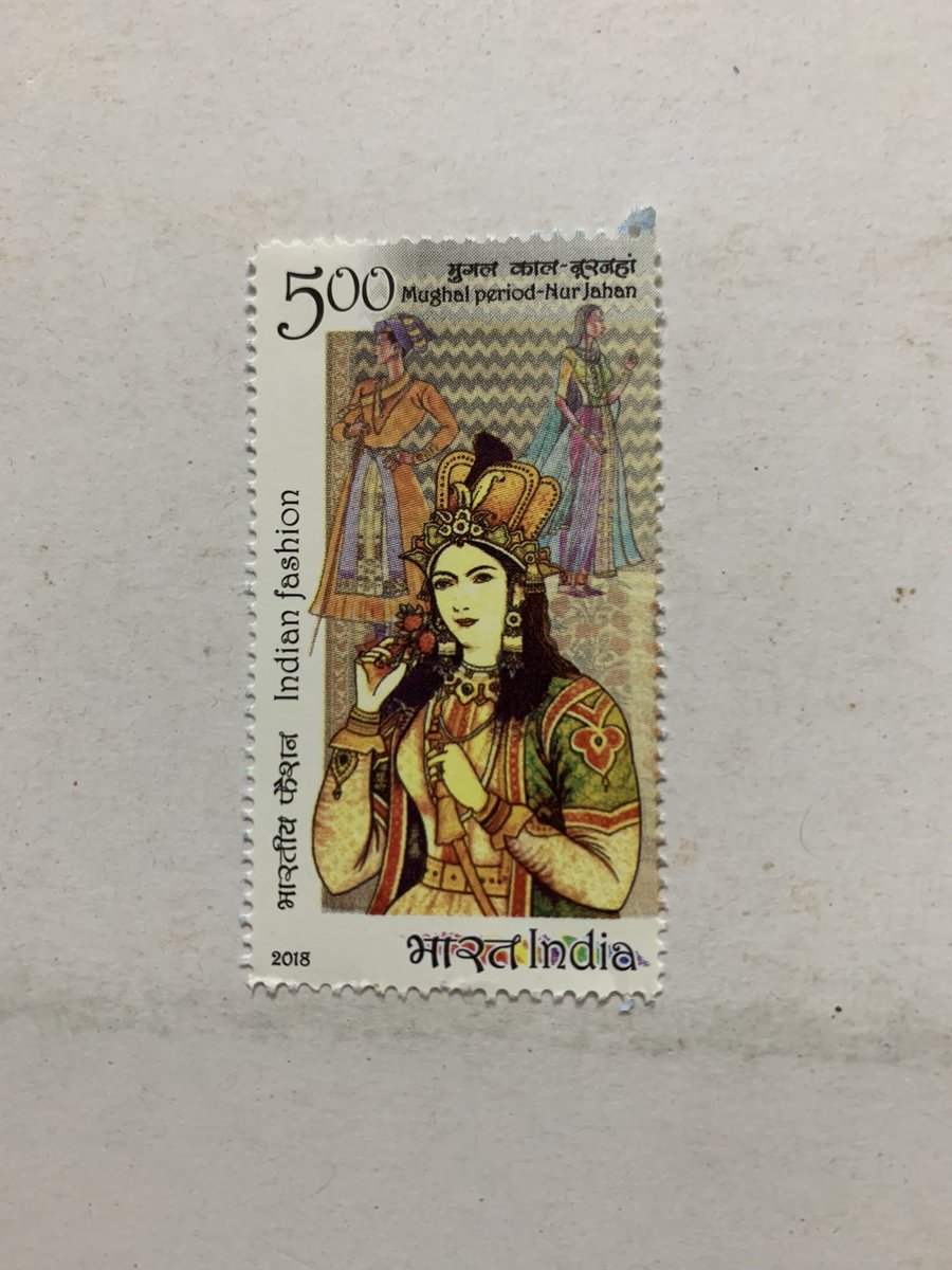 #indianfashion #भारतीयफैशन #मुगलकाल #नूरजहां #mughalperiod #nurjahan #2018 #२०१८ #भारत #bharat #india  #postalstationery #postalstamps #stamps #डाकटिकट #पाँचरुपये #fiverupees #डाक #philately