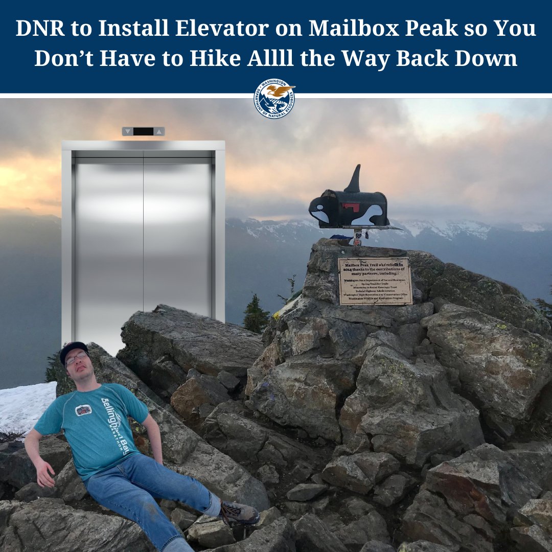 In a move local knees are calling 'a massive victory,' DNR announced the installation of an elevator at the top of the famously difficult Mailbox Peak trail