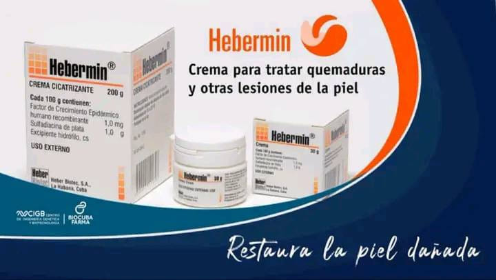 filialmayari's tweet photo. #Cuba🇨🇺Entre los medicamentos diseñados por el #CIGB está #Hebermin, una crema que se emplea para tratar quemaduras y escaras; para la cicatrización o regeneración tisular en procesos quirúrgicos y lesiones por radiaciones.
#CubaPorLaVida 🇨🇺
👉 Síguenos: @filialmayari https://t.co/0zx5pY3lGu