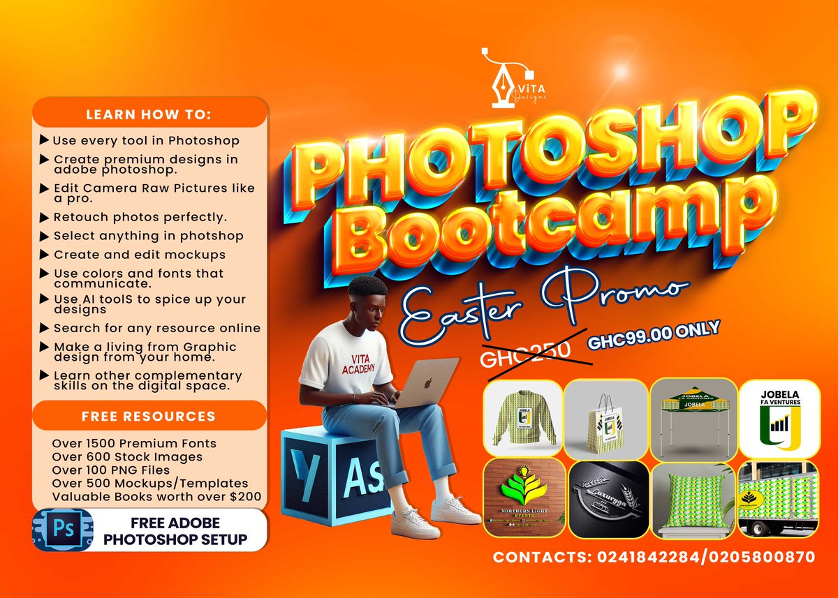 Join the train NOW. It's EASTER PROMO 🎁🎁🎁. Begin a career in Graphic Design today 
@Photoshop @Adobe @BawaCalculus