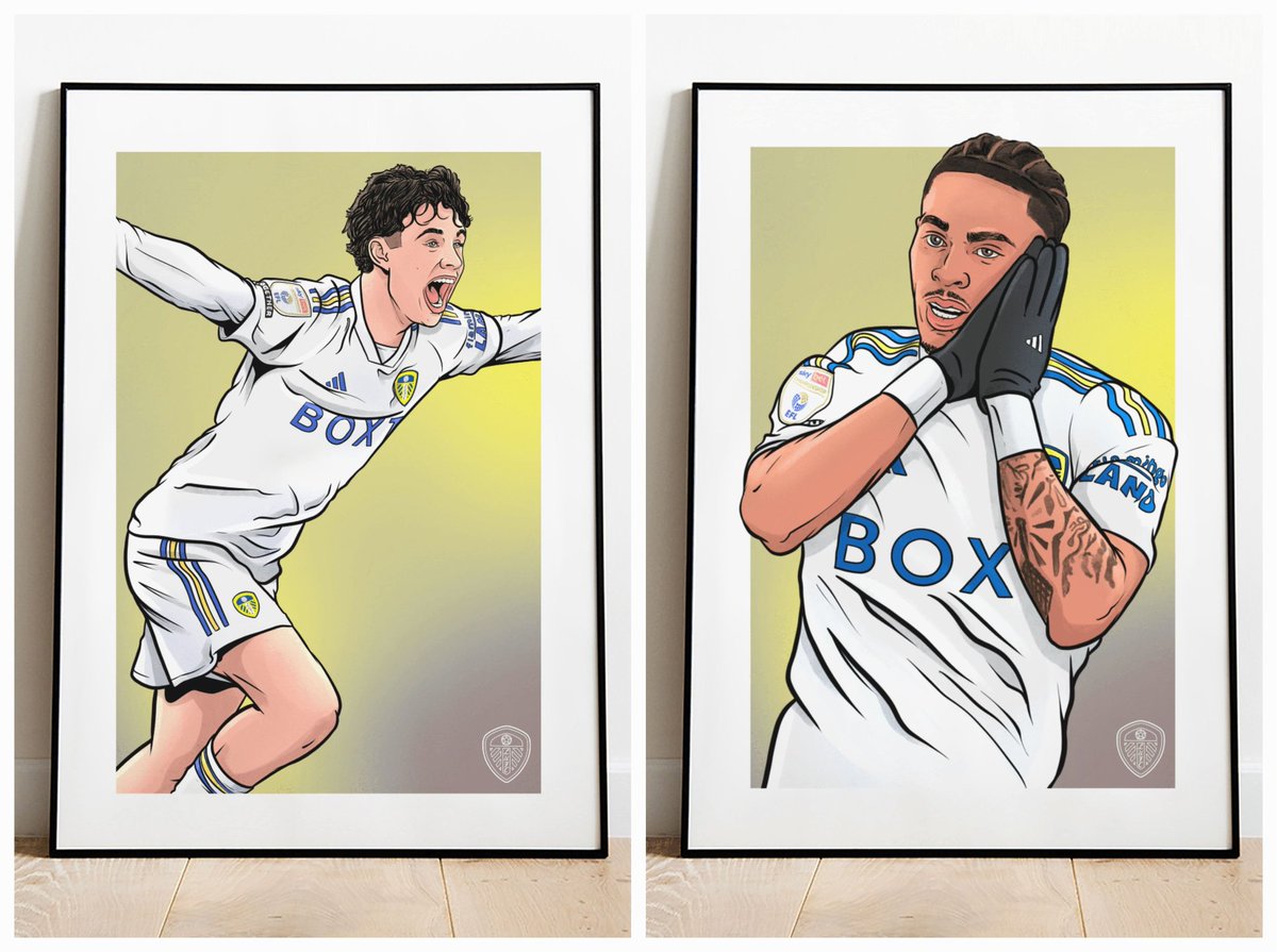 Right then #LEEDS fans You're supposed to be some of the best supporters in the country & since it's West vs East Yorkshire tonight in #LEEHUL I've made both Archie Gray & Crysencio Summerville A4 prints available for £1 in the shop until full time vs Hull City Please hit…