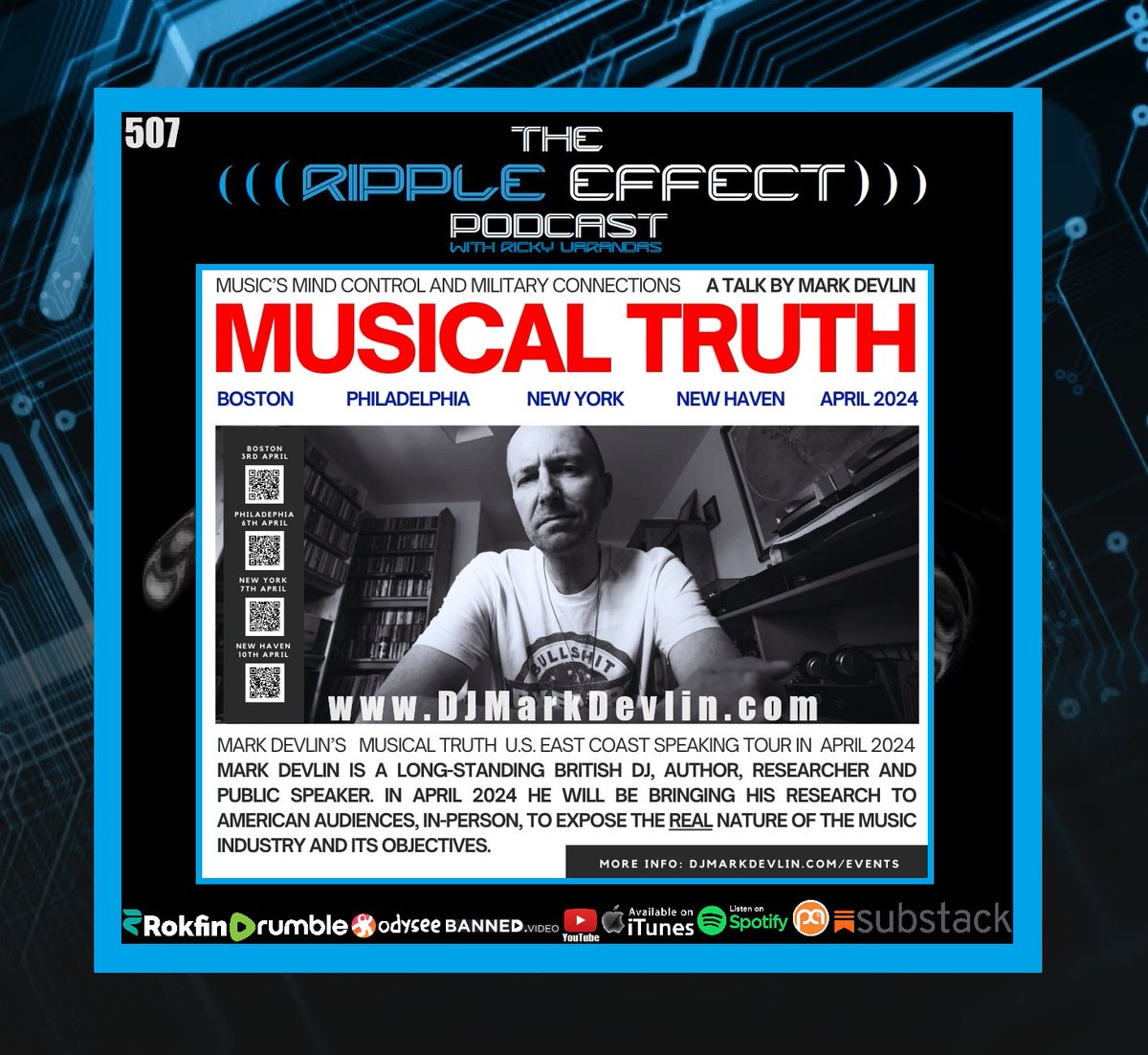 NEW #TheRippleEffectPodcast (@DJMarkDevlin | Music's Mind Control, Secrets & Conspiracies) WATCH: odysee.com/@therippleeffe… LISTEN: open.spotify.com/episode/4MY22a…