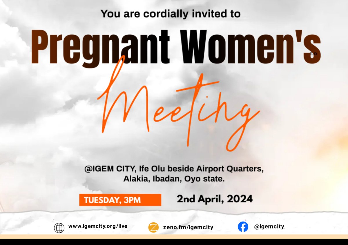 God is expecting you. Meet with God. #igem #pregnantwomensmeeting #miracle #healing #deliverance #salvation