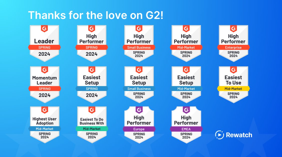 A huge thanks to our customers for certifying our spot as a top AI Note Taker, AI Meeting Assistant, Video CMS, Screen &amp; Video Capture, and more.

We're proud to be a leading all-in-one solution to help teams be more productive and stay focused on their work!