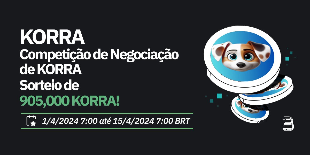 BitMart_PT's tweet photo. 📢 Para celebrar a listagem de #KORRA @korratoken
estamos a oferecer 905.000 $KORRA no nosso evento de Competição de Negociação!
🔗Detalhes: https://t.co/O36wGJhyfK
💎Negocie agora: https://t.co/lrswrx0N1l
#BitMart #CriptoGiveaway #criptotrading #Airdrop https://t.co/Ybez42F1H9