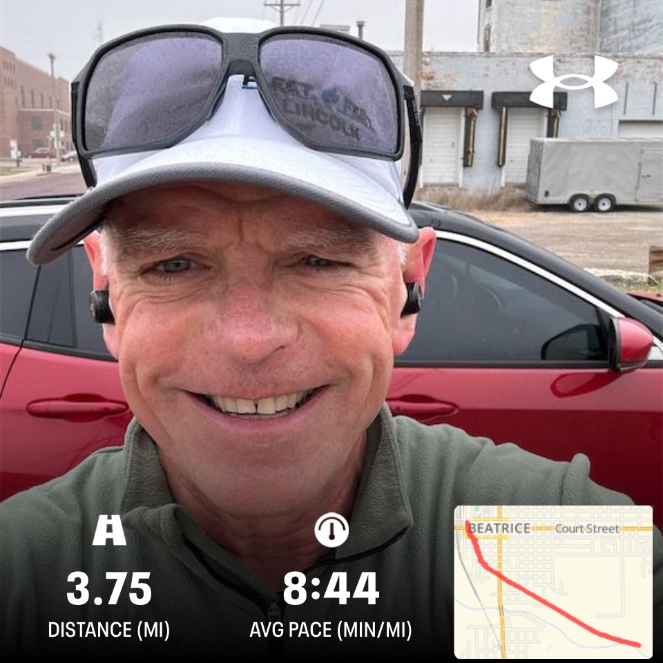 Starting 16 months in a row with a minimum of 3 miles per day!!! Motivated by Jim Weeks!!! #DayByDay #FindAWay #NowWhatSoWhat #GBR #Huskers #RTB #QBS #RESPECTWOMEN #PROTECTOURCHILDREN #ABOLISHASSAULTRIFLES #HEAVYHEART