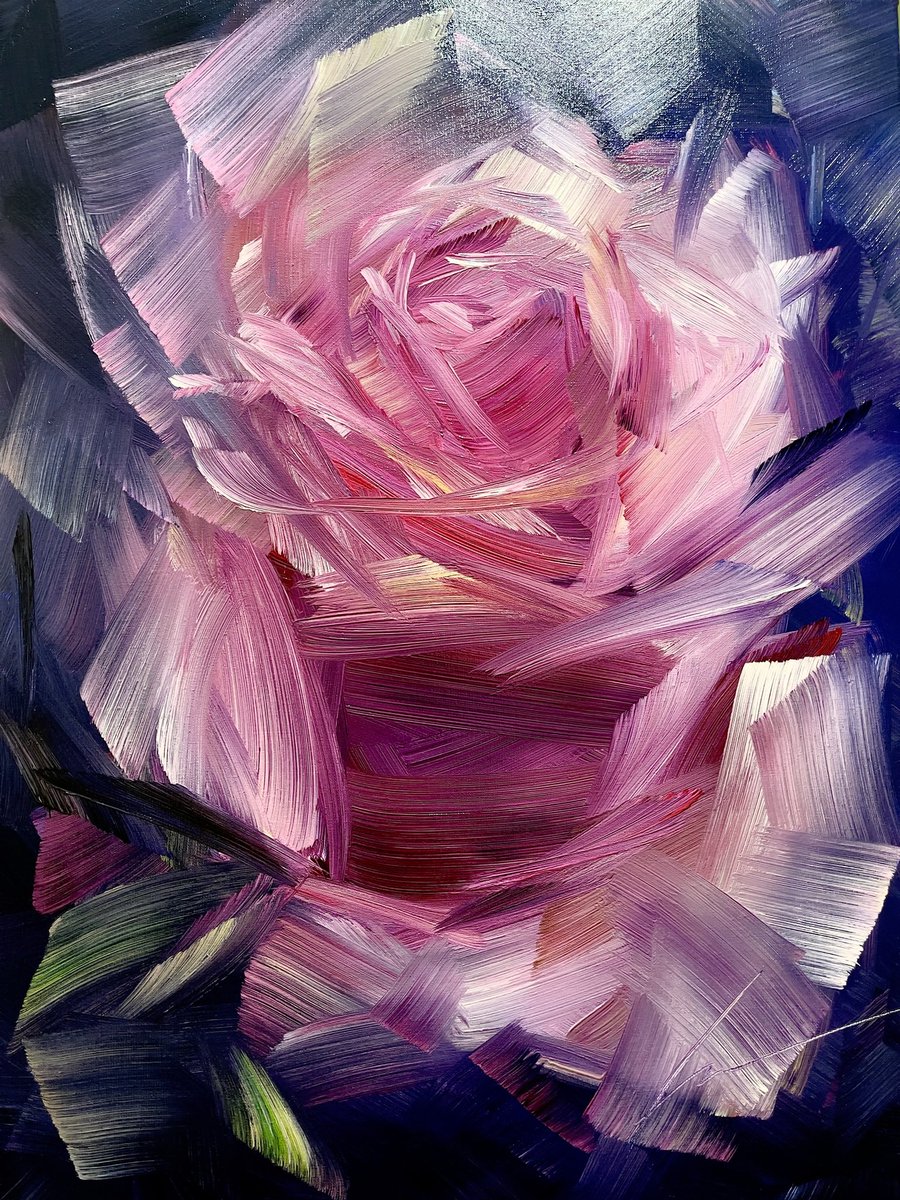 I love painting roses