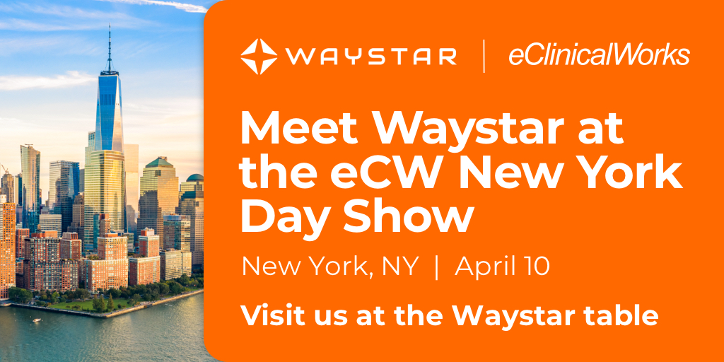 If you’re attending the @eClinicalWorks New York Day Show next week, plan a stop by the Waystar table to speak with our team. Our #RevenueCycle experts will be sharing strategies to streamline workflows and optimize financial performance. Schedule a chat: ow.ly/GEI950R5H5F