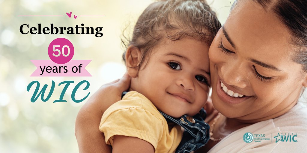 For 50 years, WIC has equipped mothers and   families with healthy foods, nutrition education and breastfeeding support   they need to thrive. Celebrate this milestone with us and learn more about   how WIC can help you and your family at TexasWIC.org. #WIC50th