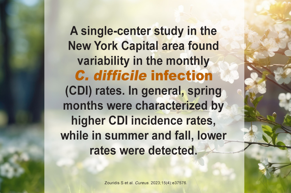 MbiomeScience's tweet image. Insights from a New York Capital area study indicate seasonal trends in #Cdiff infection rates, with spring months showing a peak. #CdiffAwareness