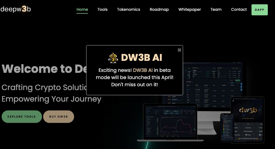 ⚡ Exciting news! DW3B AI feature in beta mode will be released this April! Don't miss out on it! - More info coming soon! #DW3B #Ai #ArtificialIntelligence #Bullrun2024