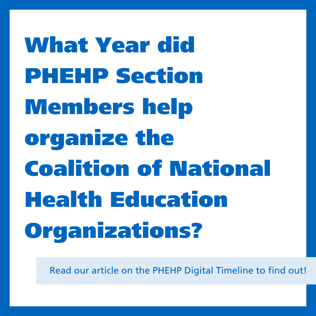 Our Section History Committee is doing amazing things! Check out this article they just had published on the PHEHP Digital Timeline: journals.sagepub.com/doi/10.1177/15…