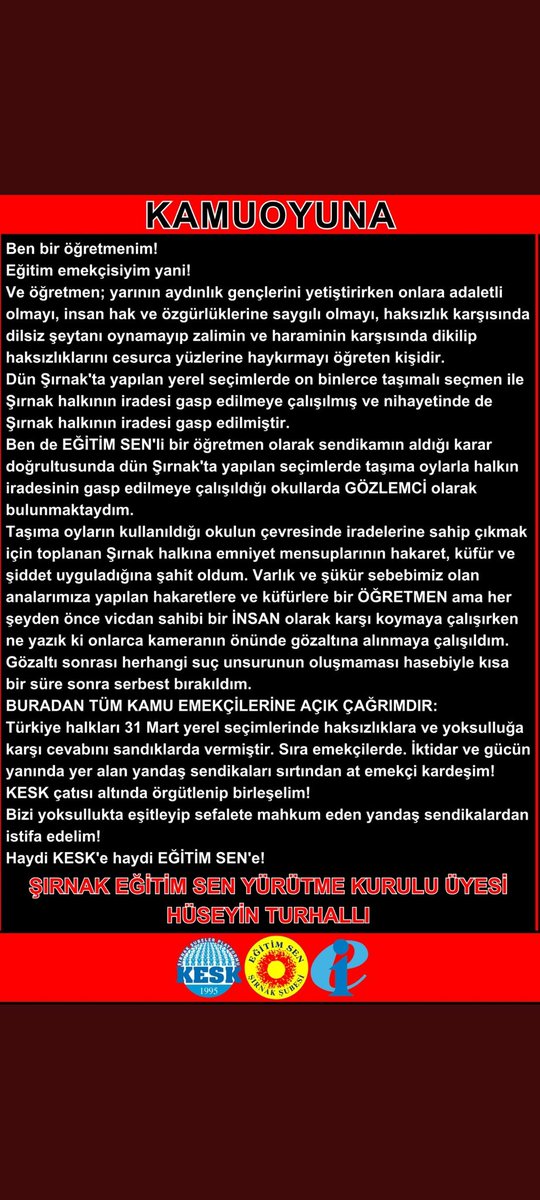 İDİL EĞİTİM SEN (@egitim_idil) on Twitter photo 
