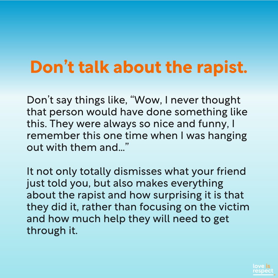 April is recognized as Sexual Assault Awareness Month (SAAM). When the unthinkable happens, it can be hard to know the right way to respond. If you're not sure where to start, here are 3 ways you SHOULDN’T react 👀 Learn more here: bit.ly/4cF3phs #SAAM