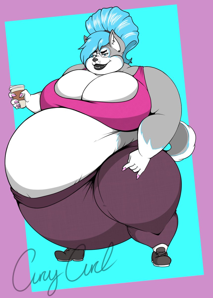 Made some slight changes to my recent art piece, played around with more line weight and have myself pink claws ^^

#bbw #fatfur