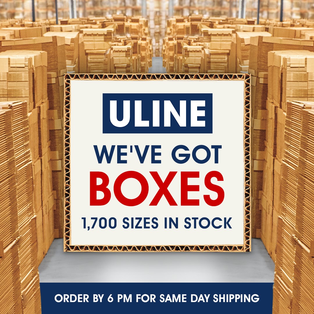 Find the perfect box for all your shipping needs. Uline has a massive selection always in stock. uline.com
