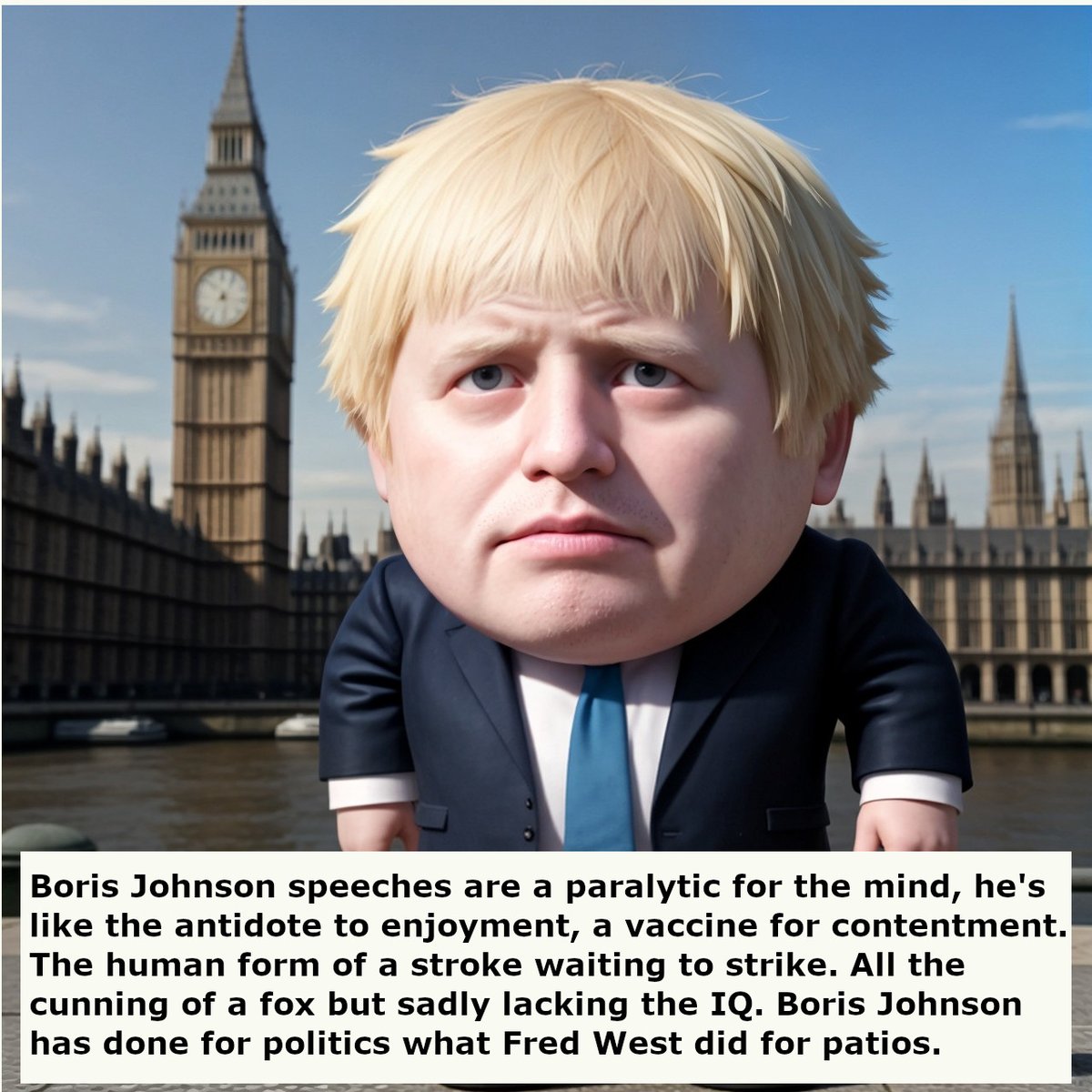 @BladeoftheS @Chanctonman Bojo is one of the most repugnant human beings ever to climb down from the trees, or even to walk out of the ocean for that matter. A truly distasteful and disreputable manchild who's been a petty tantrum since childhood. A full-on kleptocratic cockwomble...