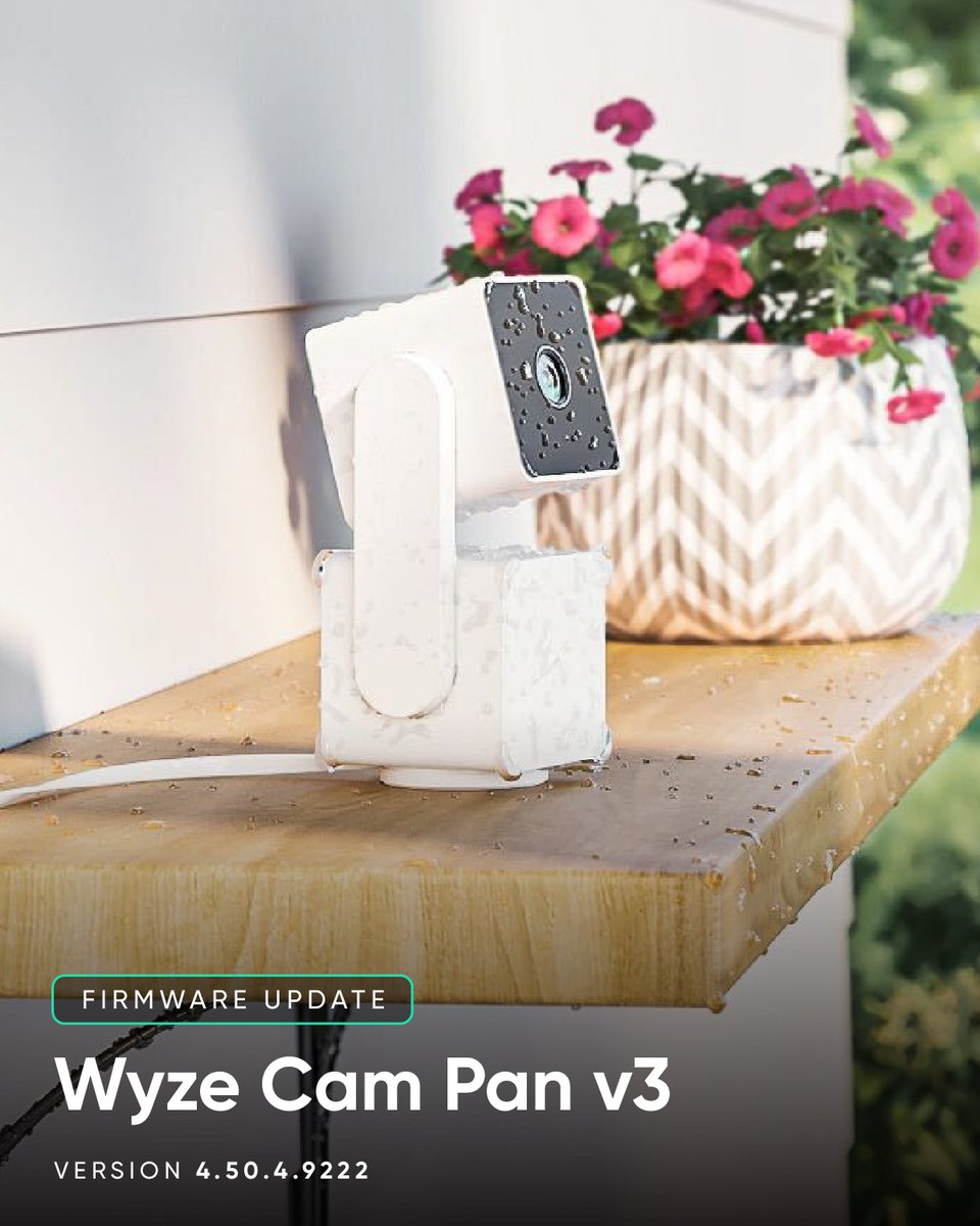 Hi, everyone! Today we are releasing a firmware update that adds support for the Camera as Chime function to Wyze Cam Pan v3. Read our Release Notes: go.wyze.com/releasenotes