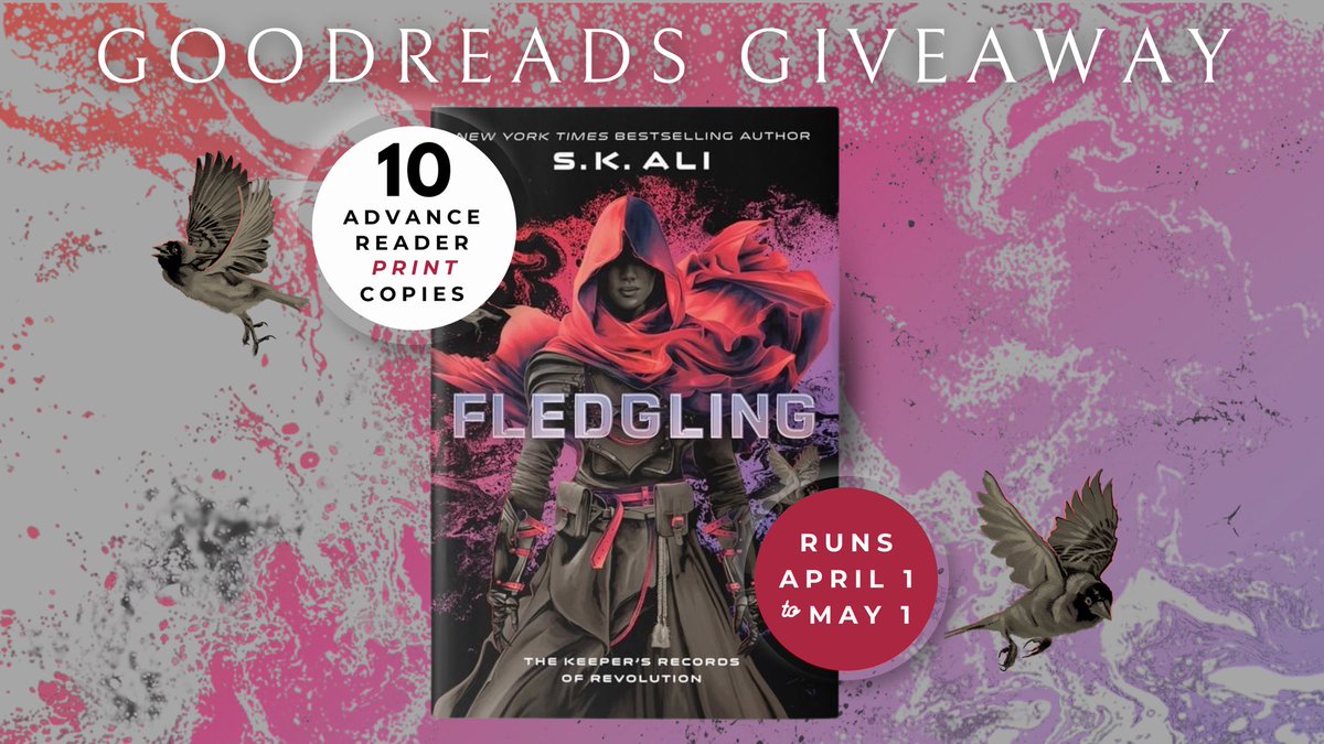 🚨Goodreads giveaway: 10 ARCs of my next book FLEDGLING: The Keeper’s Records of Revolution 🪶 Add to your GR bookshelf and enter to win ♥️💜🖤🩶 @PenguinTeen @saraagent #fledglingbook #thekeepersrecordsofrevolution 📜🪶