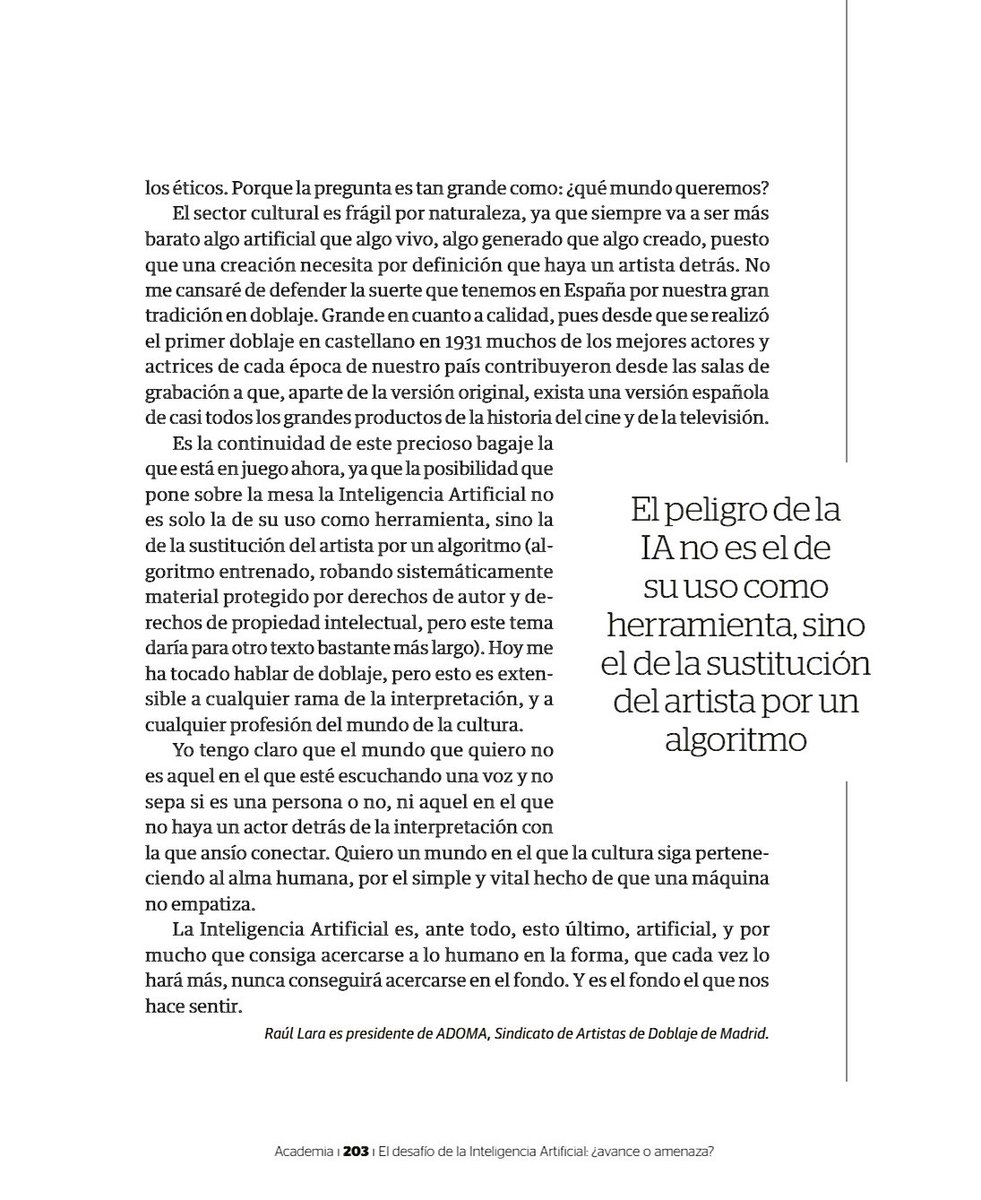 “Empatizar, crear, sentir” ✍🏻

La reflexión que realizó para ‘La Academia de Cine’ nuestro presidente, Raúl Lara, sobre la posible irrupción de la inteligencia artificial en nuestro sector.