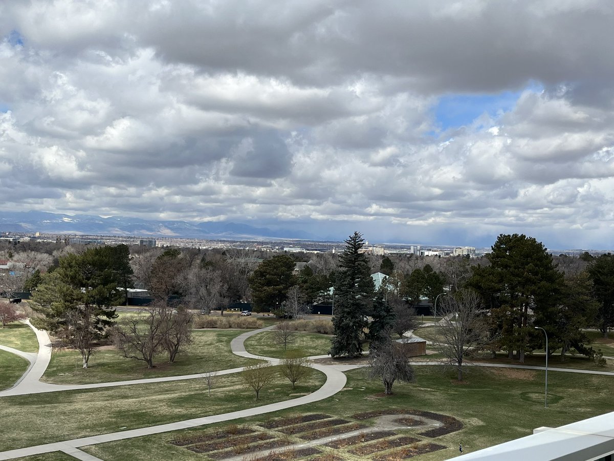 Denver from the terrace of @DenverMuseumNS. Beautiful.