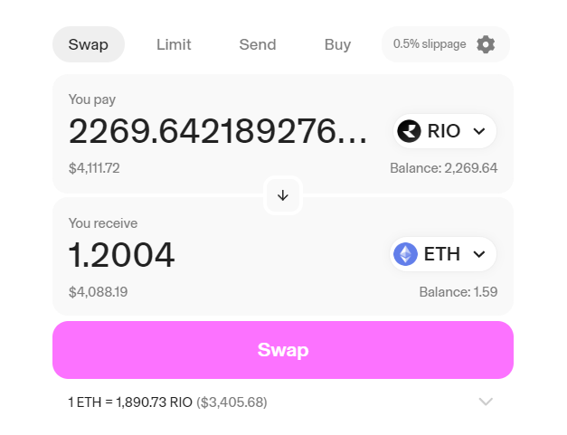 playwater223's tweet photo. I claimed $RIO worth of 4000$ https://t.co/oqBnBj3i88 https://t.co/X2Q71bqGa5