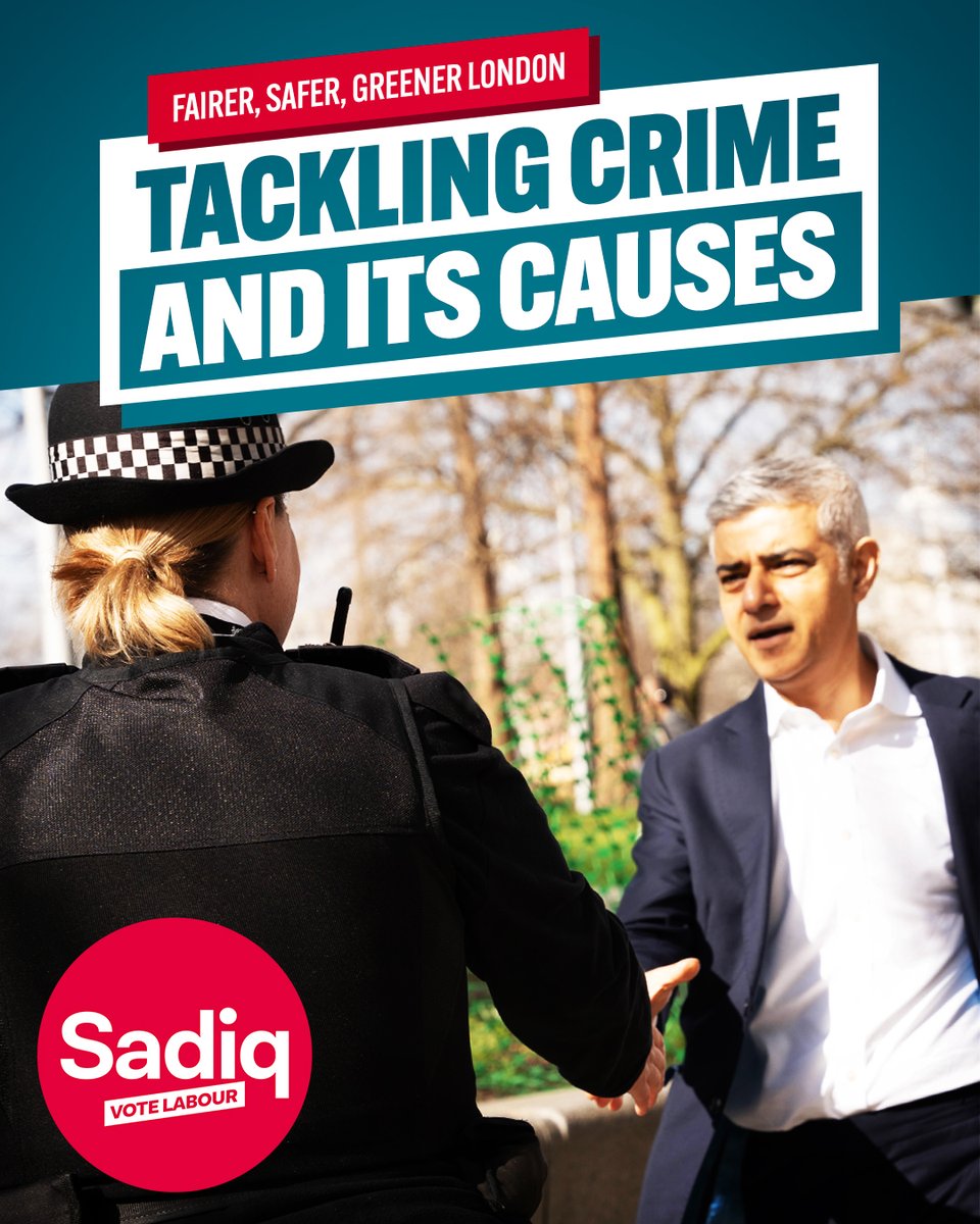 Against a decade of Tory neglect, @SadiqKhan has invested record sums in tackling crime and its complex causes. Keeping our city safe will always be his number one priority.