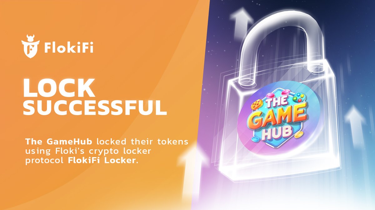 The GameHub has locked 100% of their $GHUB LP tokens, valued at $330,000, for 1 year using #Floki's advanced DeFi locker protocol, #FlokiFi Locker! 🔥 @TheGameHubXYZ is building a go-to crypto gaming platform for immersive and interactive crypto experiences. @FlokiFi is…