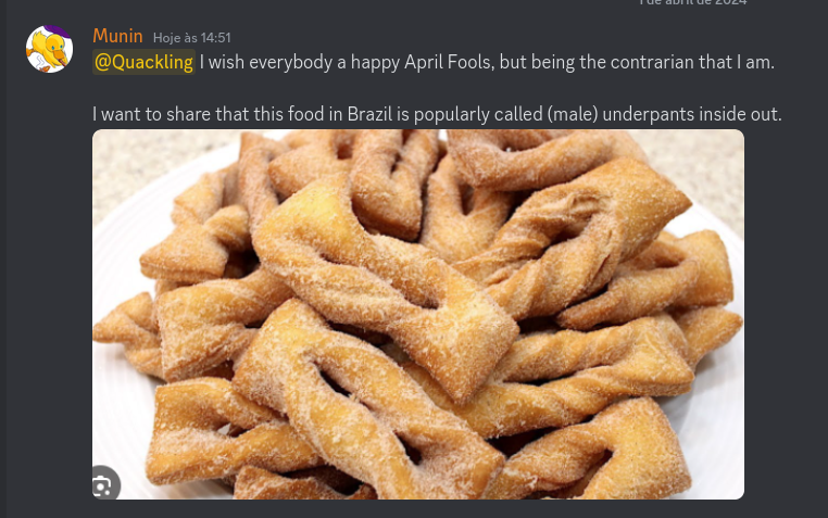Here is a sneak peak of the cultural discussion we're having #AprilFoolsDay on our discord.